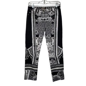 Roberto Cavalli Black & White Printed Jeans